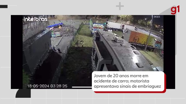 Jovem de 20 anos morre em acidente de carro; motorista apresentava sinais de embriaguez