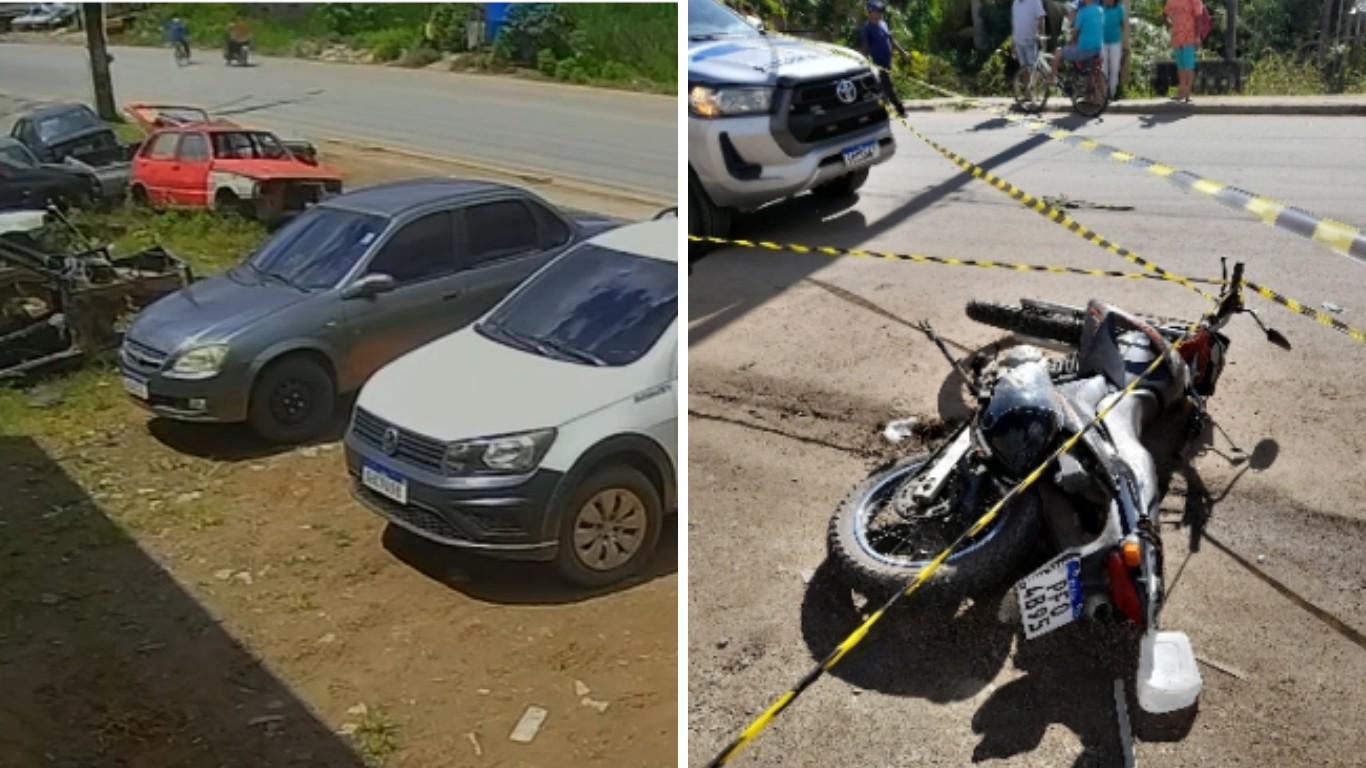 VÍDEO: motociclista morre após colidir contra homem de bicicleta e bater em mureta