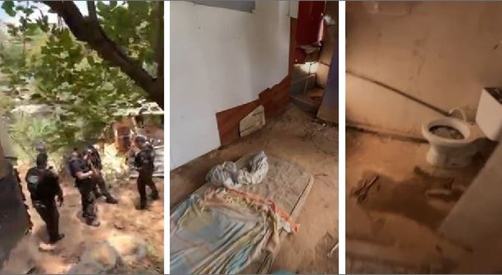 Imagens do cativeiro em que família permaneceu refém por 12 horas em SP — Foto: Divulgação/Polícia Civil