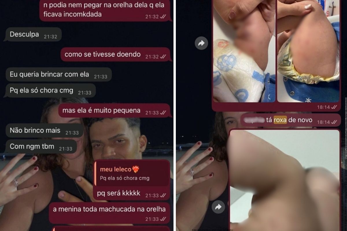 Prints mostram mãe relatando ao ex que filha de 4 meses estava 'toda machucada' antes de morrer