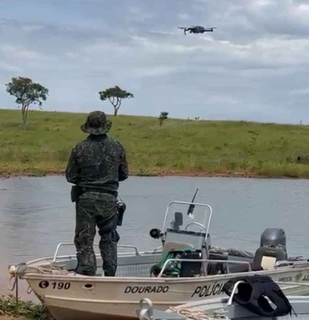 Polícia Ambiental busca por idoso que desapareceu em Presidente Epitácio (SP) — Foto: Polícia Militar Ambiental