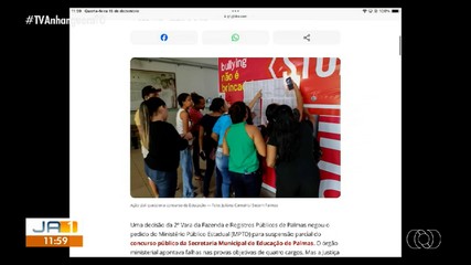 Justiça nega pedido do MPTO e mantém concurso da Educação de Palmas