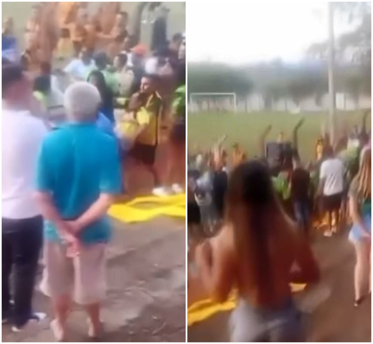 VÍDEO: Idoso de 72 anos é internado após agressão em briga de torcidas durante jogo de futebol 