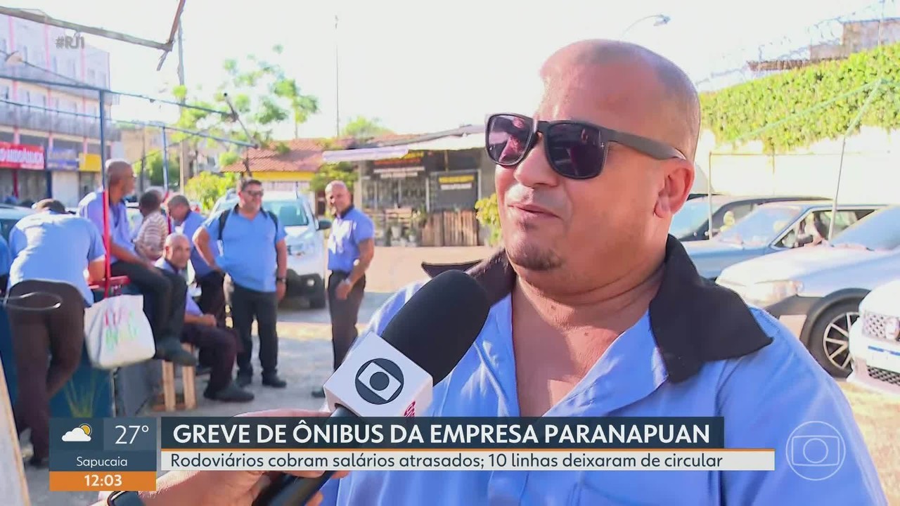 Rodoviários da Viação Paranapuã fazem paralisação na Ilha do Governador, Zona Norte do Rio  