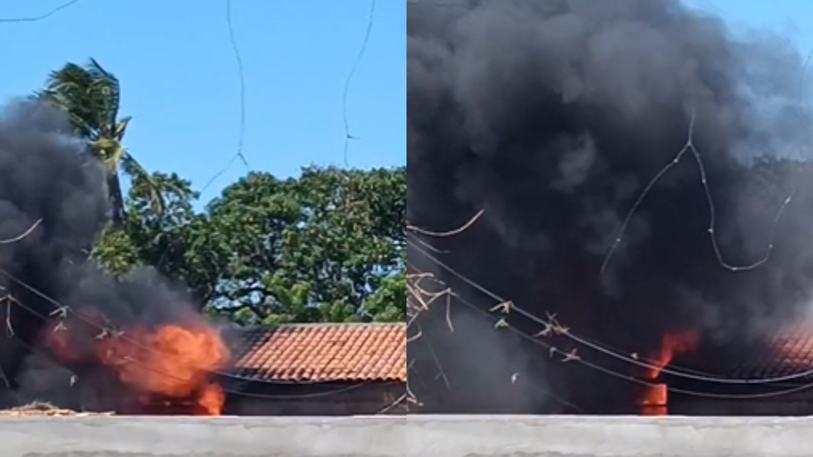 VÍDEO: Incêndio atinge oficina no litoral do Piauí; uma pessoa é socorrida após inalar fumaça 