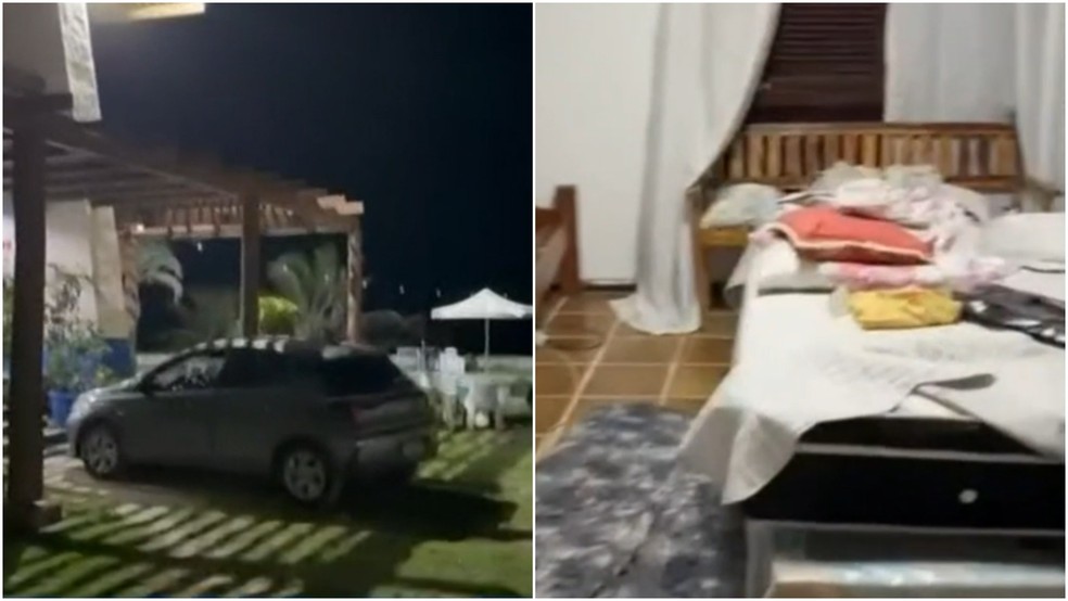 Família denuncia policiais que invadiram casa, atiraram e mataram cachorro no Ceará — Foto: TV Verdes Mares/Reprodução