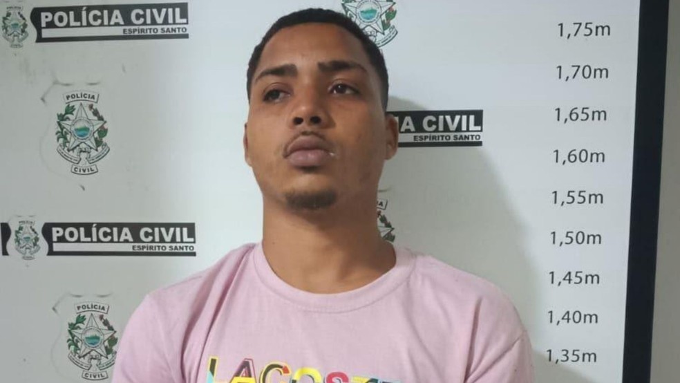 David Gimour Paulo de Jesus, conhecido como 'Pink Floyd', foi preso por envolvimento na morte de uma mulher em Sooretama, no Espírito Santo. — Foto: Divulgação/Polícia Civil