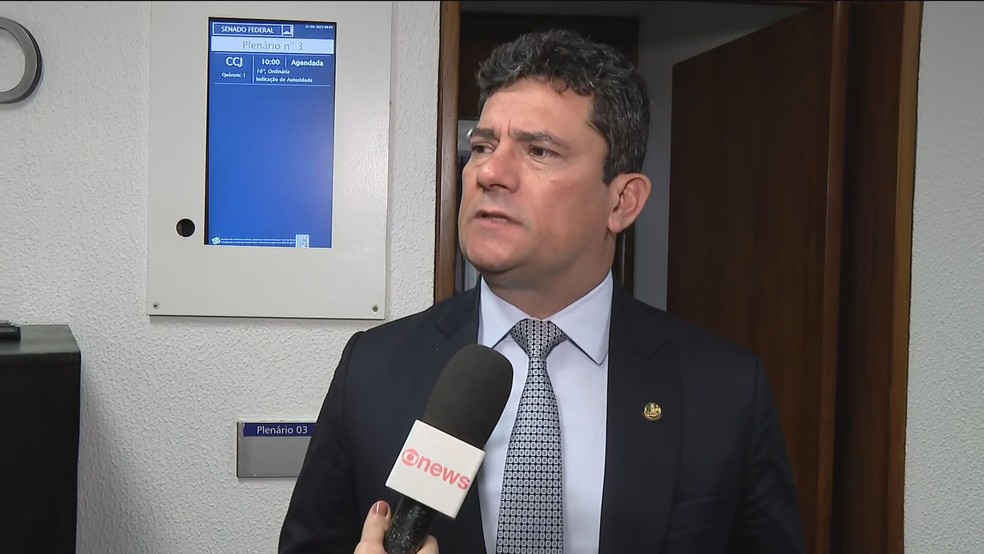 Sergio Moro em entrevista à GloboNews — Foto: Reprodução/TV Globo