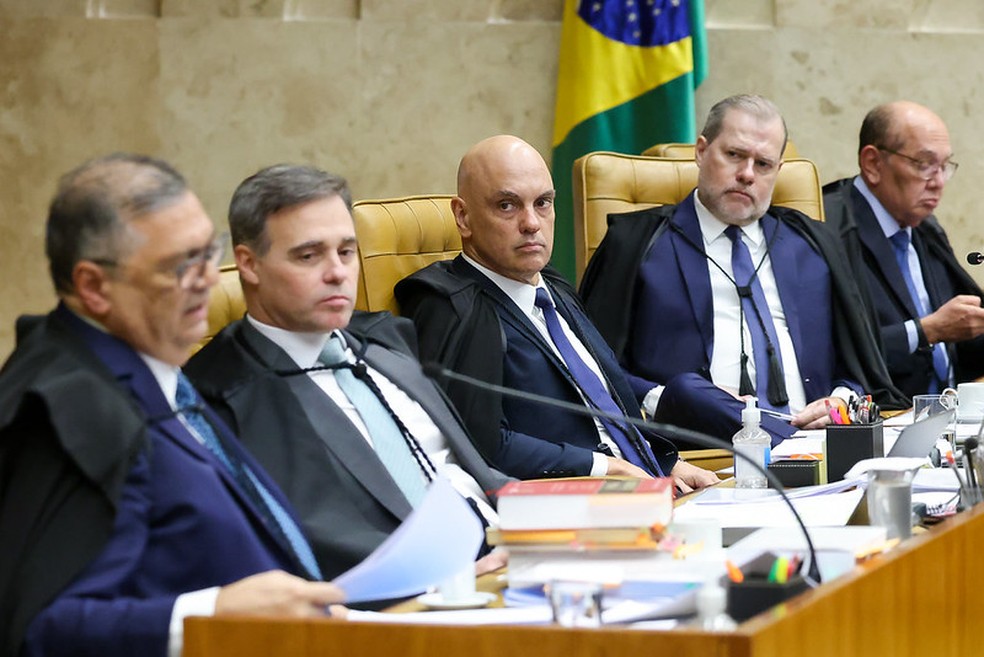 Sessão plenária extraordinária do STF sobre o caso Moraes — Foto: Gustavo Moreno/STF