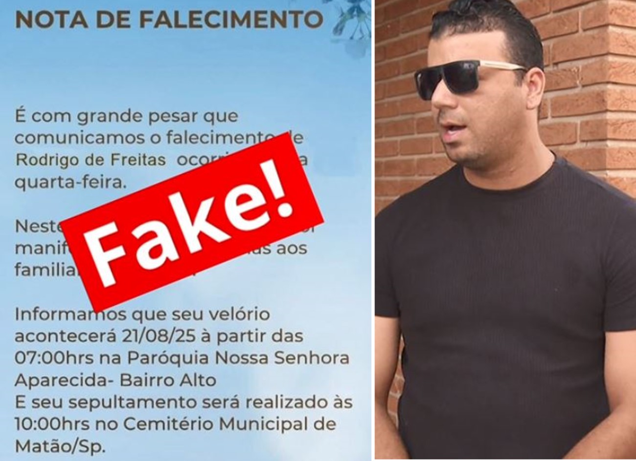 Notas falsas de falecimentos revoltam vítimas no interior de SP: 'Você não morreu, não?'