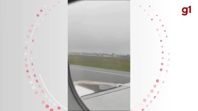 Vdeo mostra passageiros gritando no momento em que avio derrapa em SC