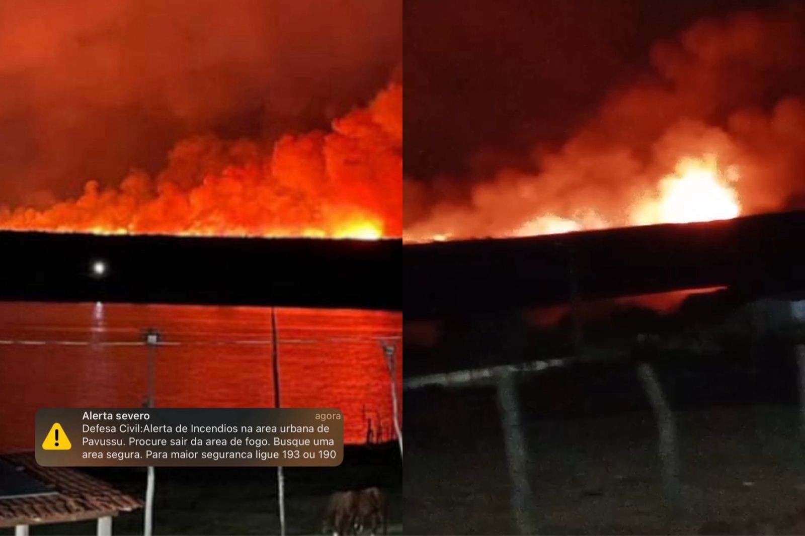 VÍDEO: incêndio atinge Pavussu, no Sul do Piauí, e Defesa Civil emite 'alerta severo' de evacuação