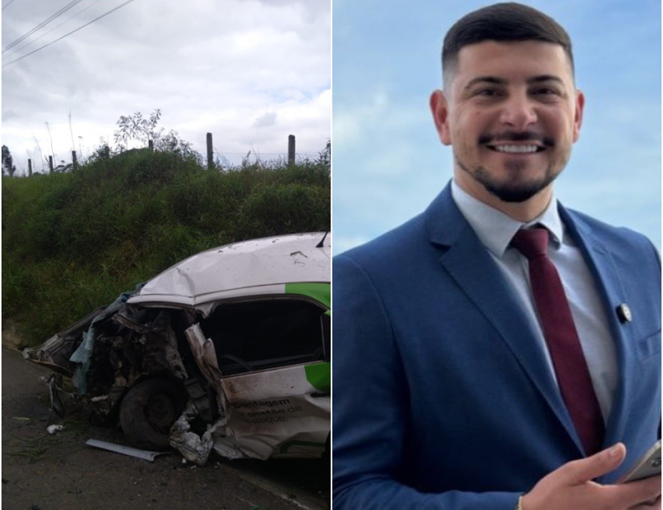 Empresário de 31 anos morre após grave colisão entre carro e caminhão em Criciúma