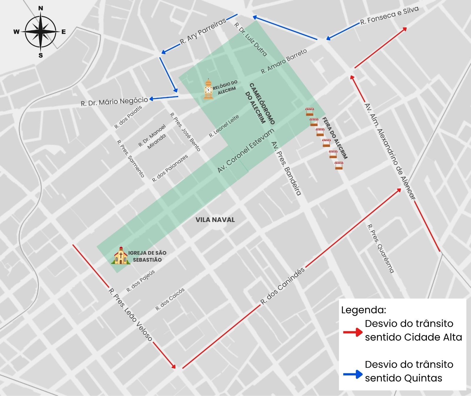 Trânsito terá desvios durante manifestação no Alecrim neste sábado; veja mudanças