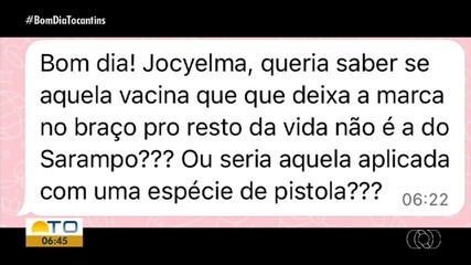 Telespectadores tiram dúvidas sobre sarampo no Bom Dia Responde