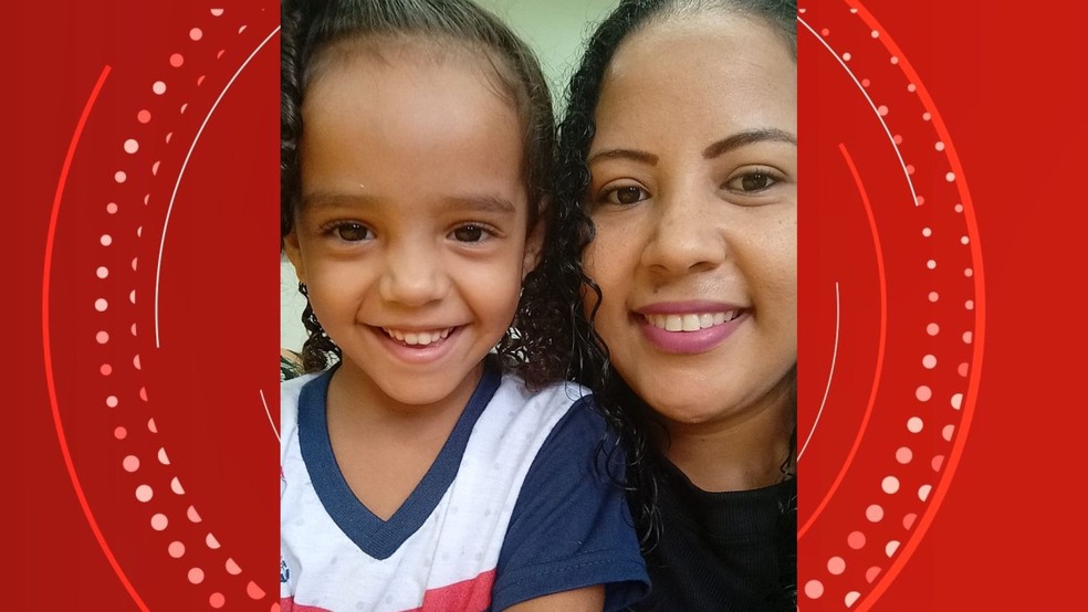 Laura Beatriz, de 5 anos, estava no colo da me, Mara Nbia Borges, 32, quando foram atropeladas na faixa de pedestres em Vila Velha, no Esprito Santo.  Foto: Reproduo | Redes Sociais