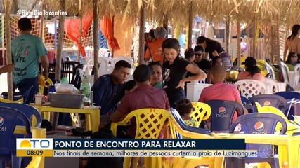 Praia de Luzimangues atrai turistas e visitantes durante o período de férias