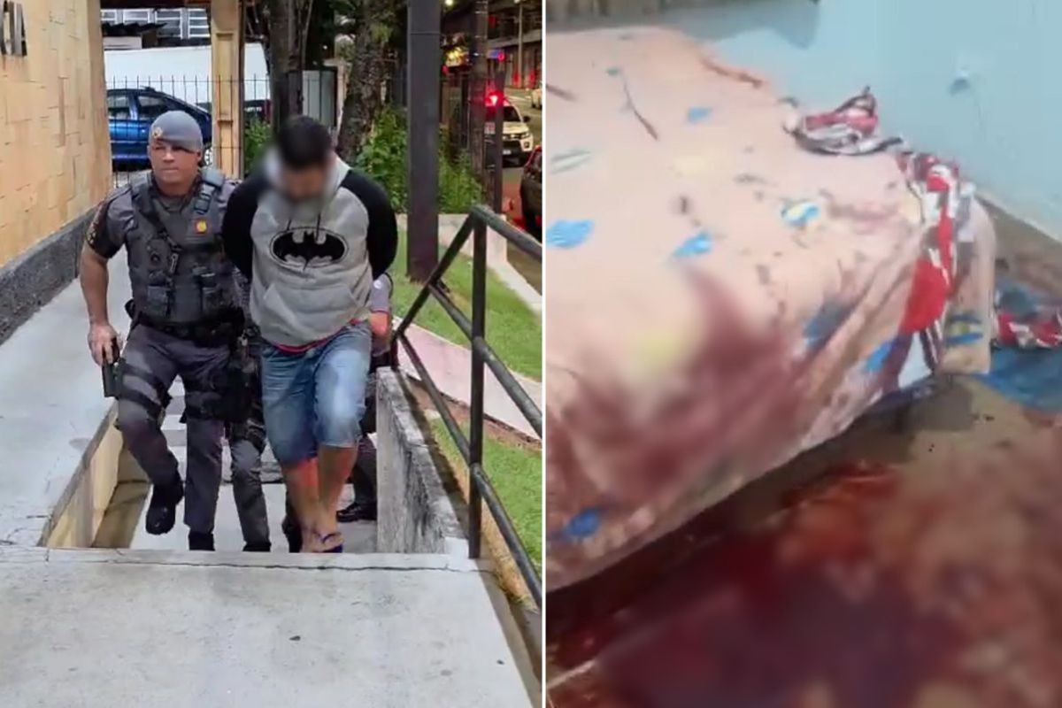 Homem é preso após atacar ex-companheira e namorado com facão