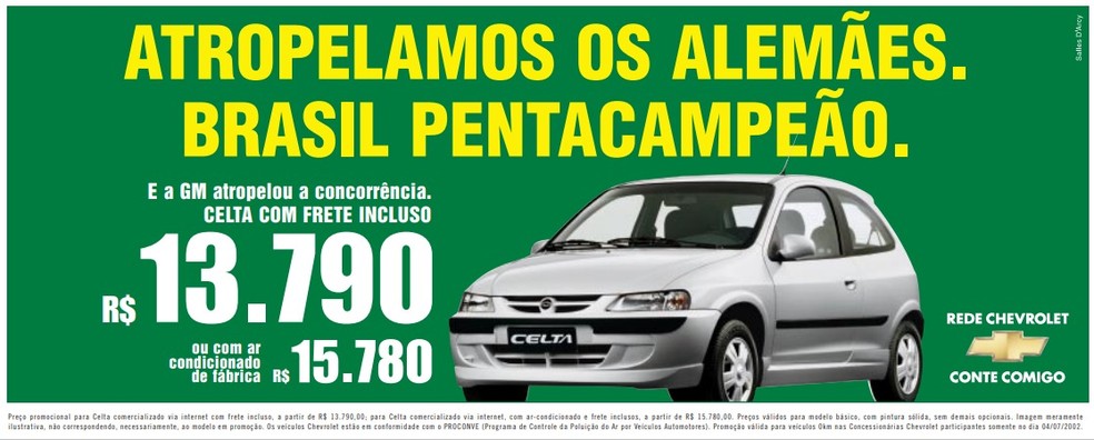 Propaganda GM em 2002 — Foto: Divulgação
