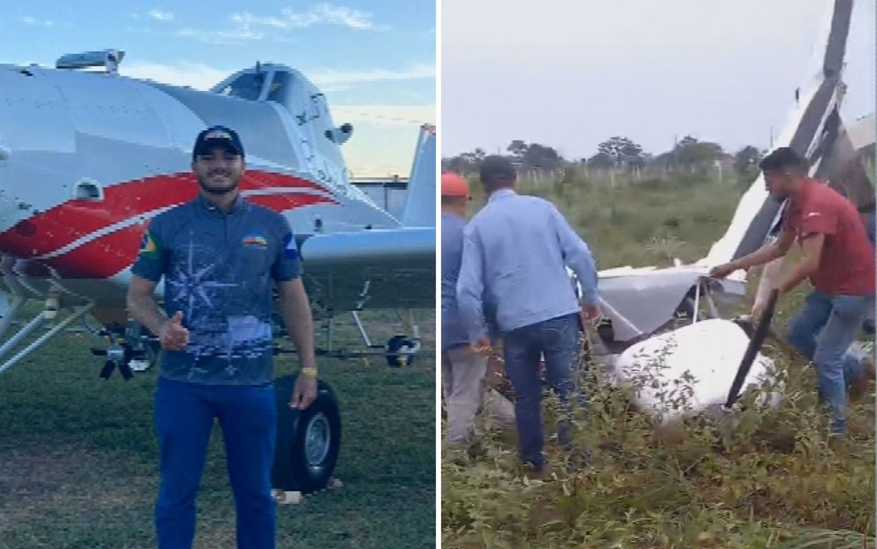 Piloto goiano morreu em acidente no MT � Foto: Reprodu��o/TV Anhanguera