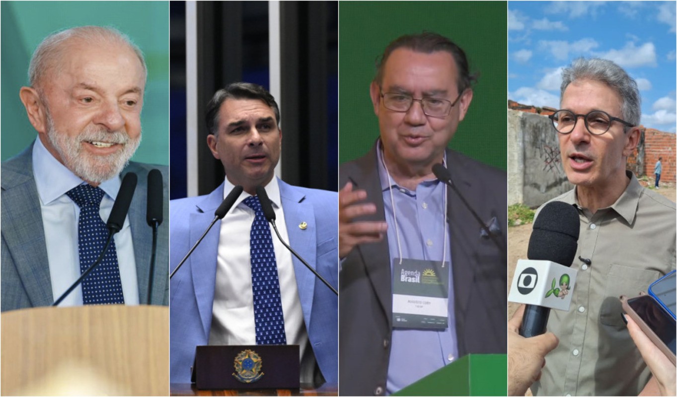 Datafolha em MG: Lula, 39%; Flávio Bolsonaro, 37%; Cury, 5%; Zema, 4%; Caiado, 3%