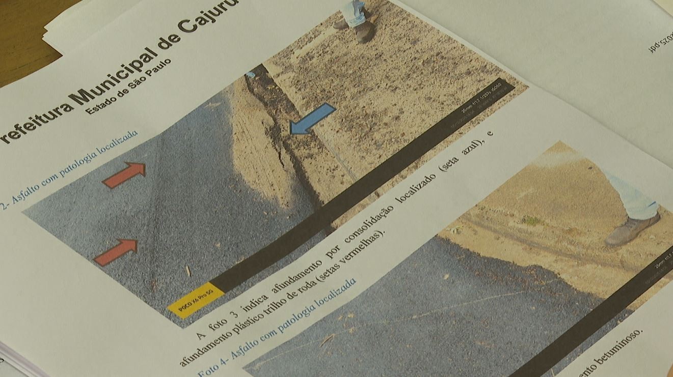 Laudo da Prefeitura de Cajuru aponta falhas na obra feita por empresa que removeu asfalto novo