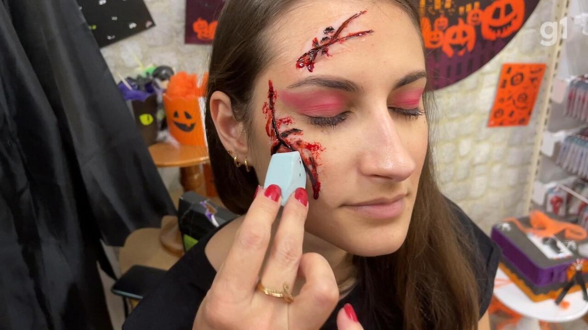 como fazer massa para maquiagem de halloween