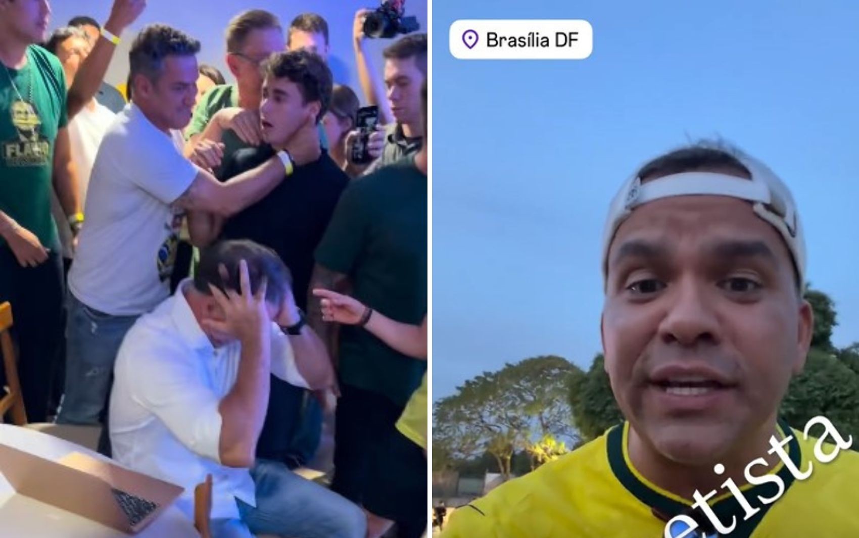 Empresário impedido pela Justiça de dar viagem a petistas no dia da eleição acompanhou apuração com Flávio Bolsonaro; vídeo