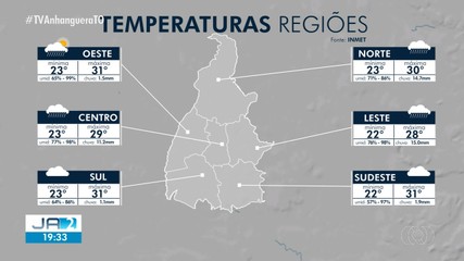 Confira a previsão do tempo para esta terça-feira (21)