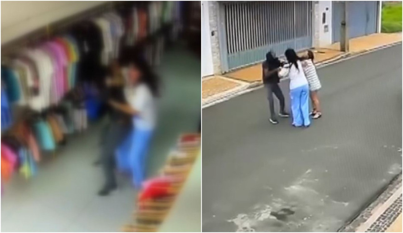 VÍDEO: mulheres reagem a assalto e expulsam ladrão de loja de roupas em SP; homem fugiu