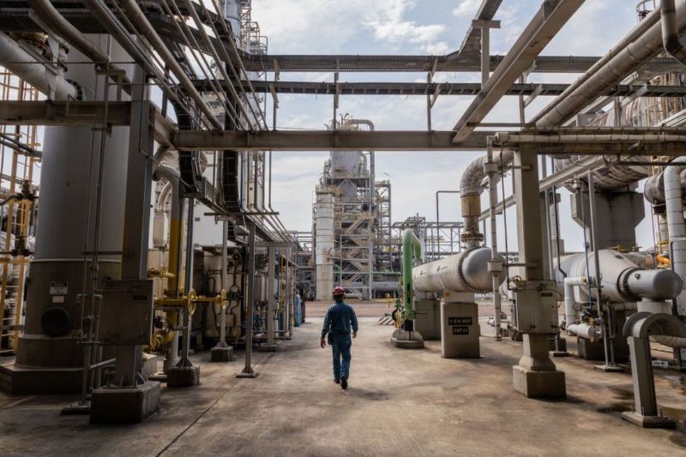 Planta da Braskem em Duque de Caxias (RJ) — Foto: MARIA MAGDALENA ARRELLAGA/BLOOMBERG VIA GETTY IMAGES/BBC