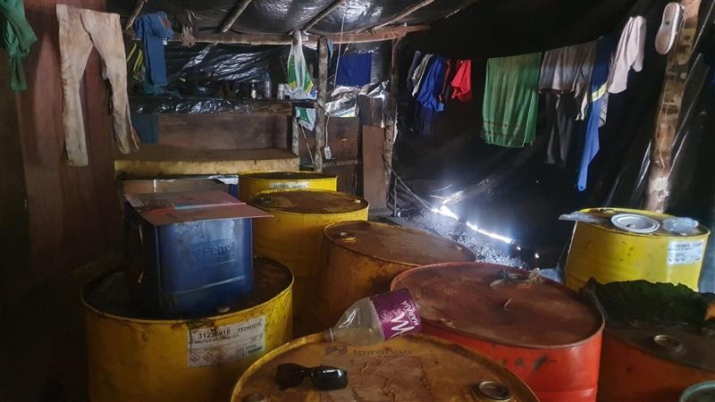Grupo em trabalho análogo à escravidão é resgatado em área isolada de MT — Foto: MTE