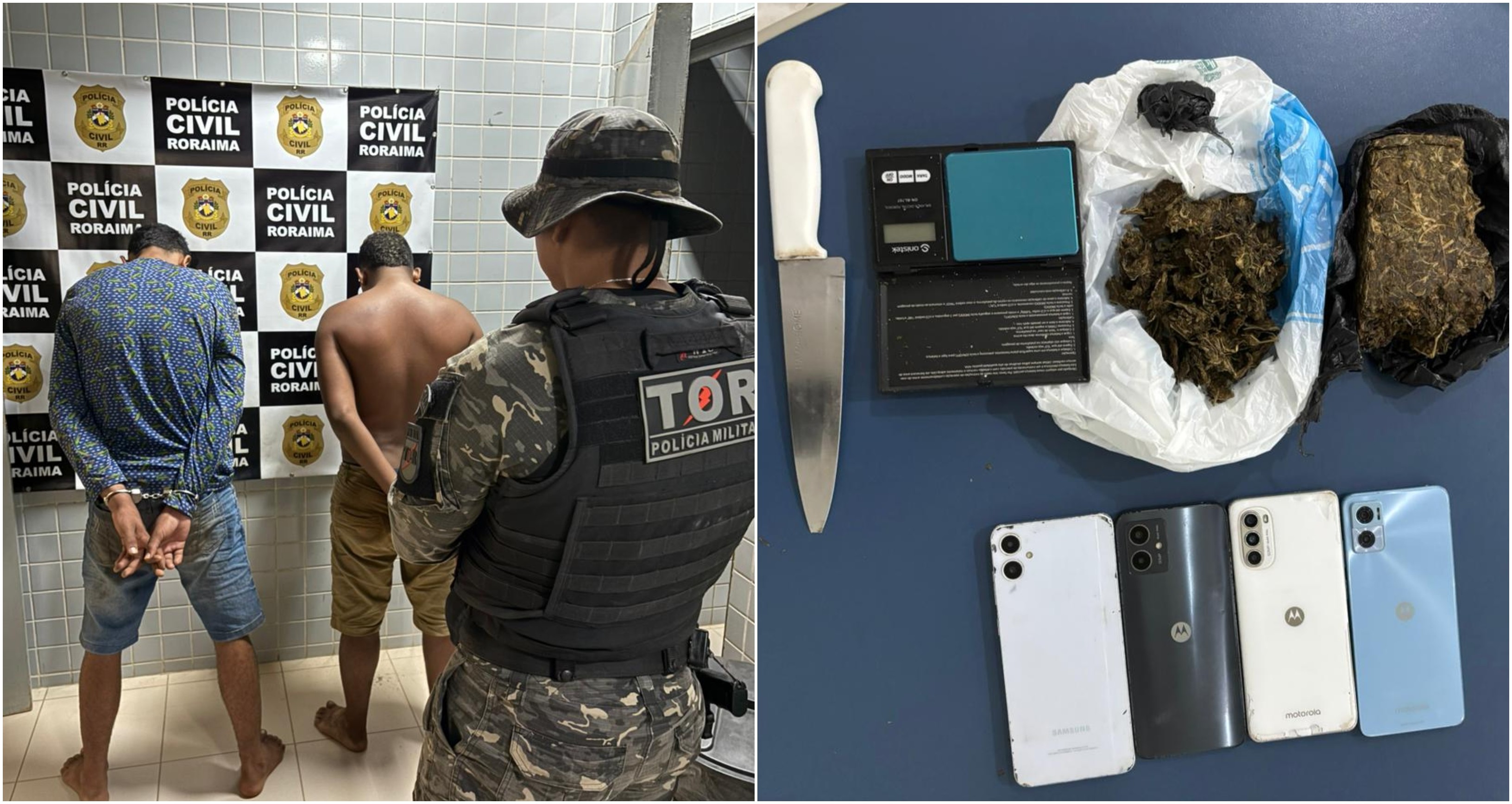 Viatura da PM bate em carro durante perseguição por dupla suspeita de tráfico em Boa Vista