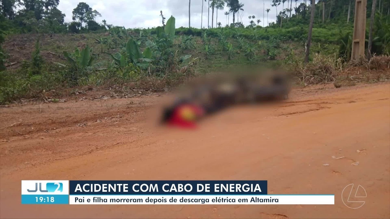 Pai e filha são eletrocutados após moto encostar em cabo de energia em Altamira