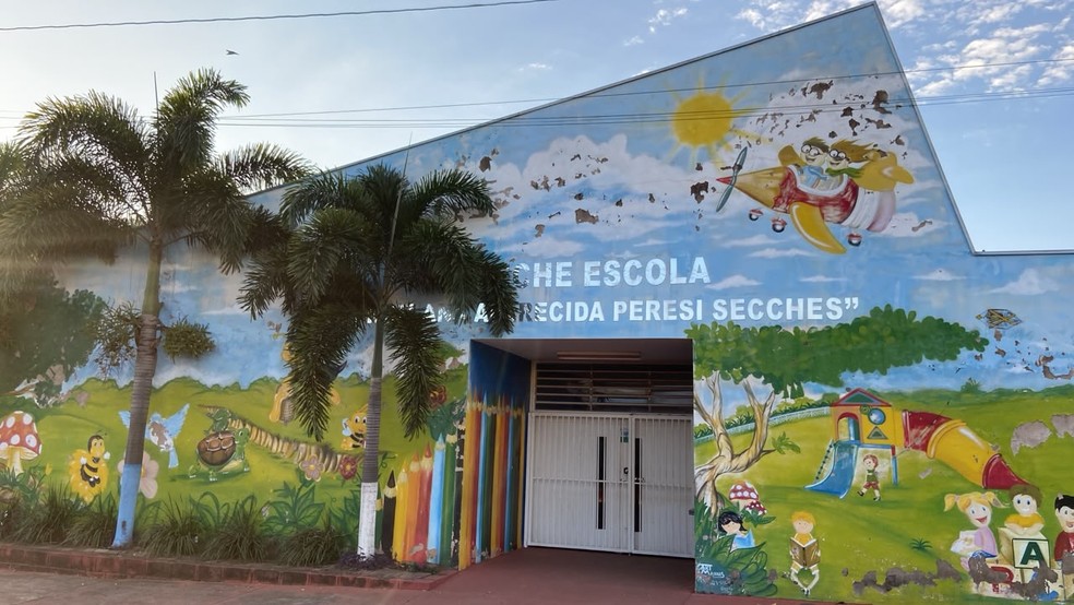 Creche Ana Aparecida Peresi Secches em Estrela D' Oeste (SP) — Foto: TV TEM / Eduardo Monteiro