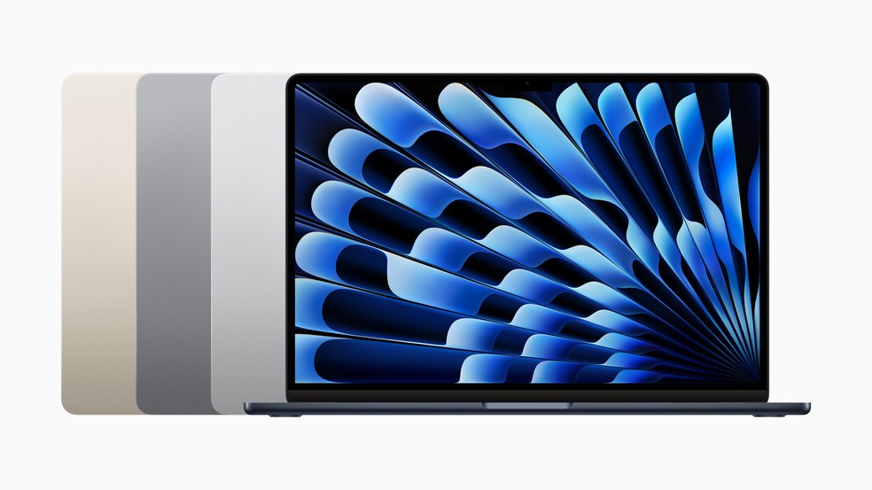 MacBook Air de 15 polegadas, apresentado pela Apple durante a WWDC 2023 — Foto: Divulgação/Apple