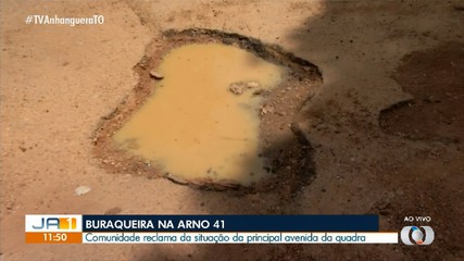 Moradores reclamam de buracos na principal avenida da região Norte de Palmas