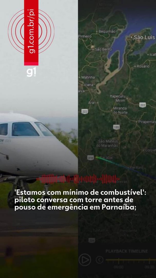 'Estamos com mínimo de combustível': piloto conversa com torre antes de pouso emergencial