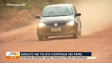Moradores reclamam da falta de asfalto em trecho da TO-010 entre Lajeado e Tocantínia