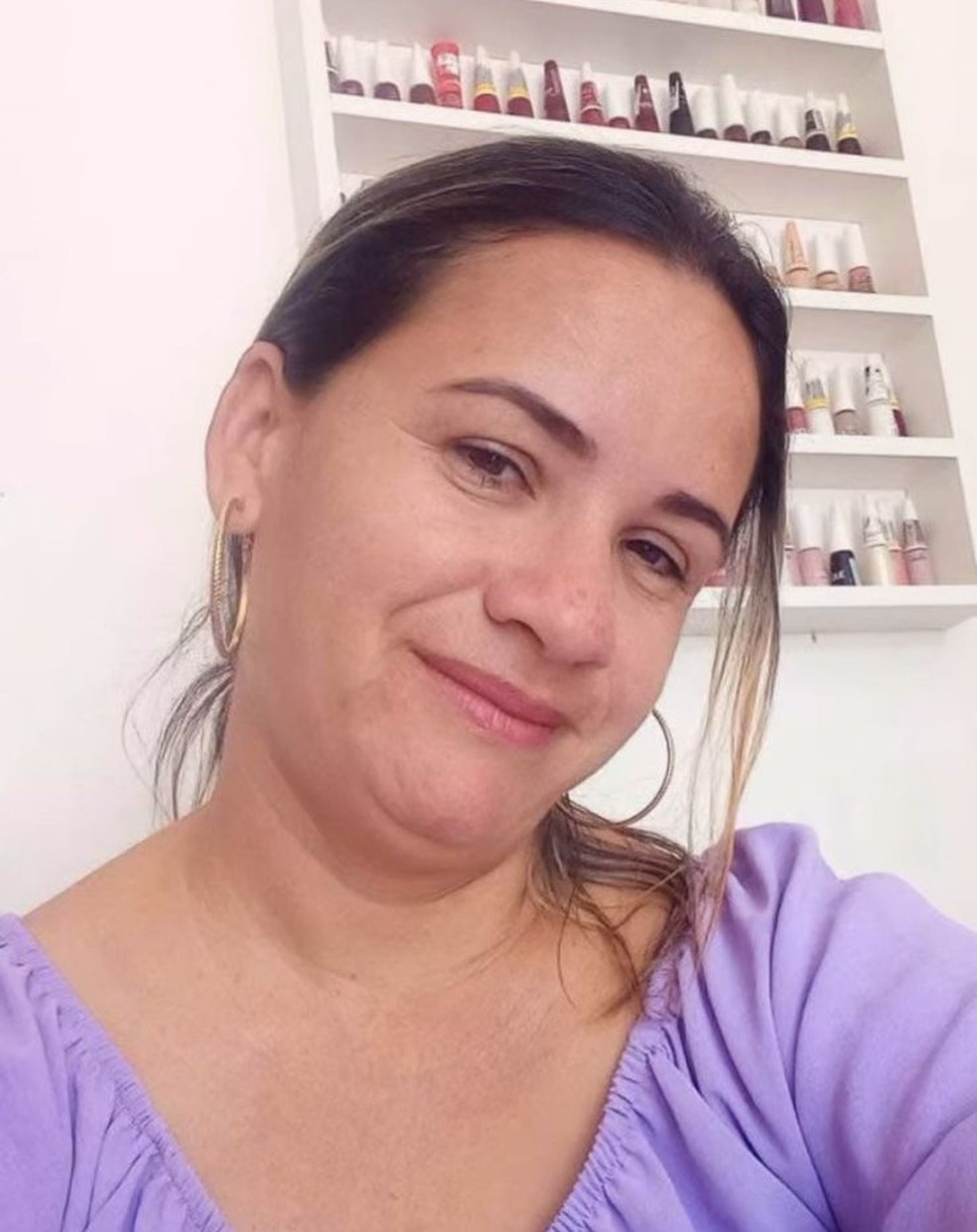 Lidiane Pereira, de 44 anos, foi morta a facadas em Araçagi — Foto: Reprodução/TV Cabo Branco