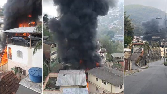 Ônibus de transporte municipal pega fogo em Petrópolis