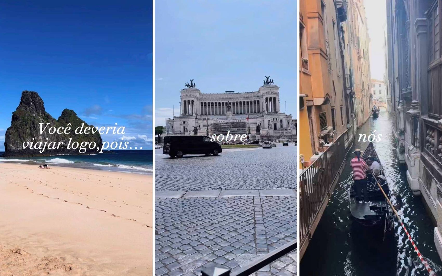De Noronha à Itália: veja destinos postados por estudante de medicina que teve bolsa suspensa após declarar baixa renda e ostentar viagens