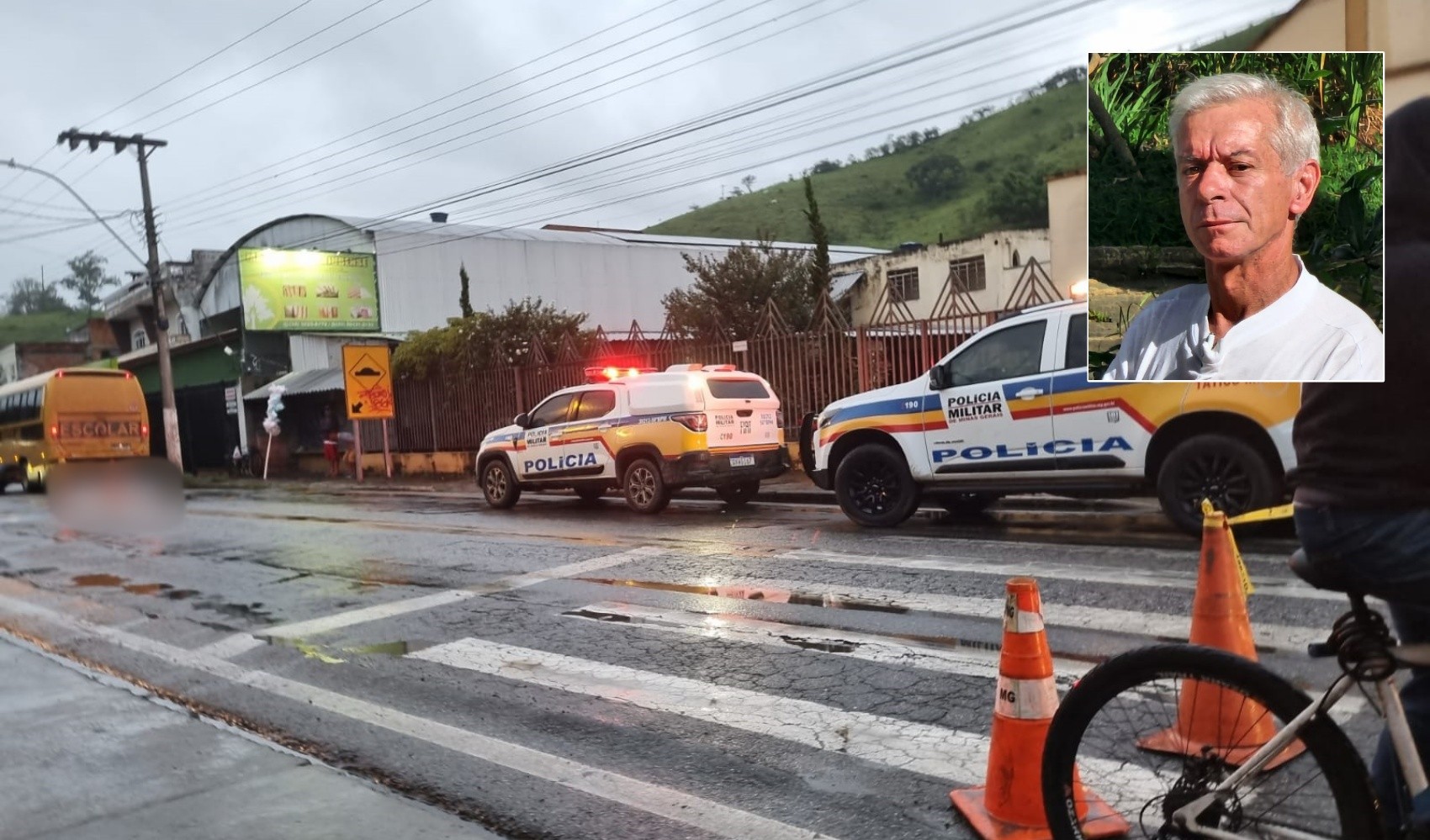 Homem morre atropelado por ônibus escolar enquanto atravessava avenida em Itajubá, MG
