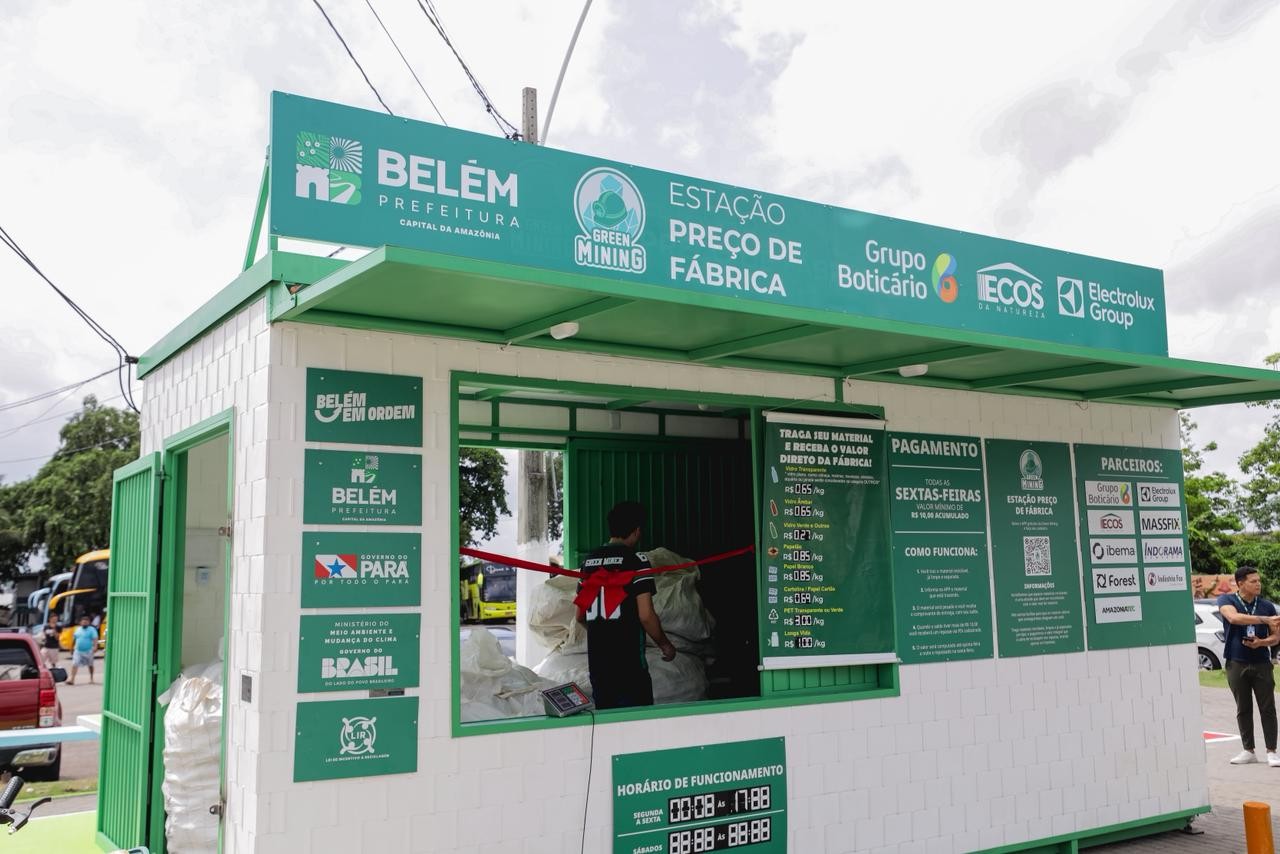 COP 30: Belém inaugura 1º espaço de reciclagem com pagamento via Pix; saiba como funciona