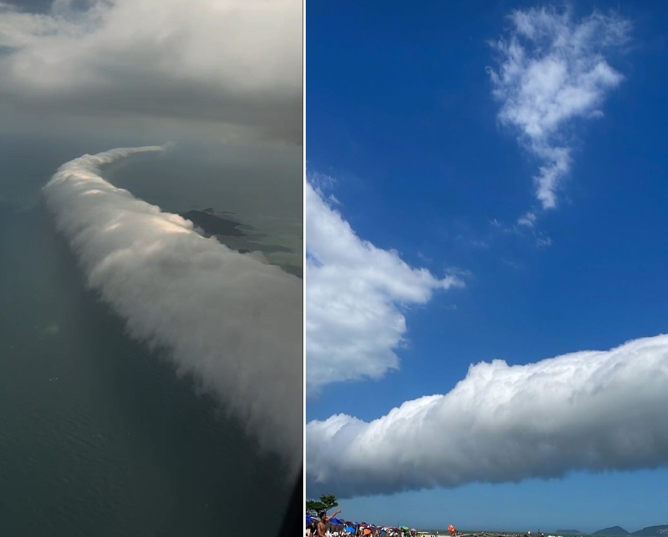 Fenômeno: nuvem rolo transforma céu de Macaé em espetáculo 