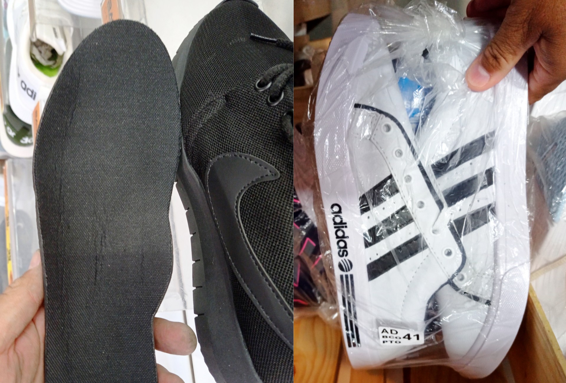 Após denúncia, Procon apreende mais de mil tênis falsificados em loja de Campo Grande