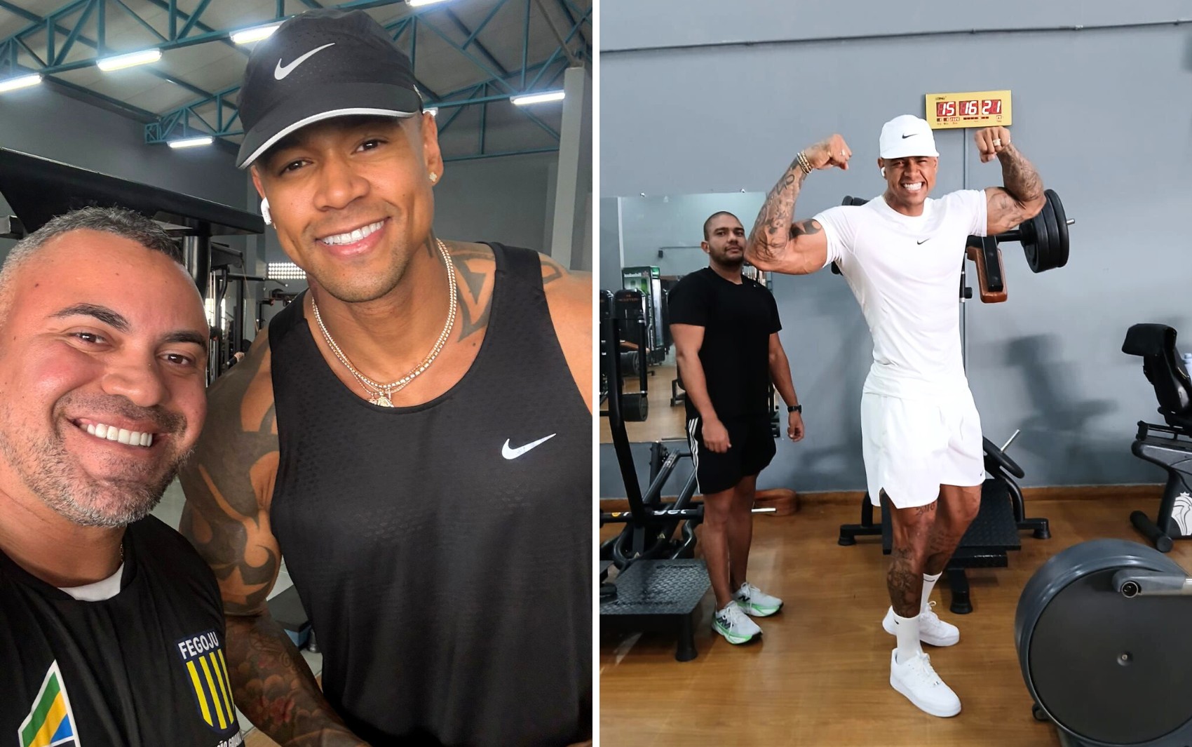 Léo Santana faz vídeo em academia de Anápolis, Goiás