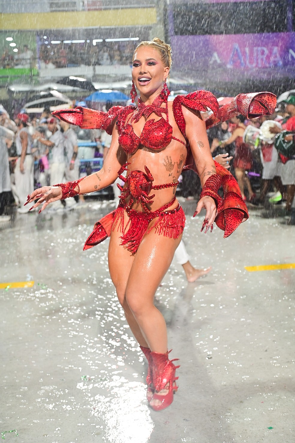 Virginia Fonseca no ensaio da Grande Rio — Foto: Leo Franco/AgNews