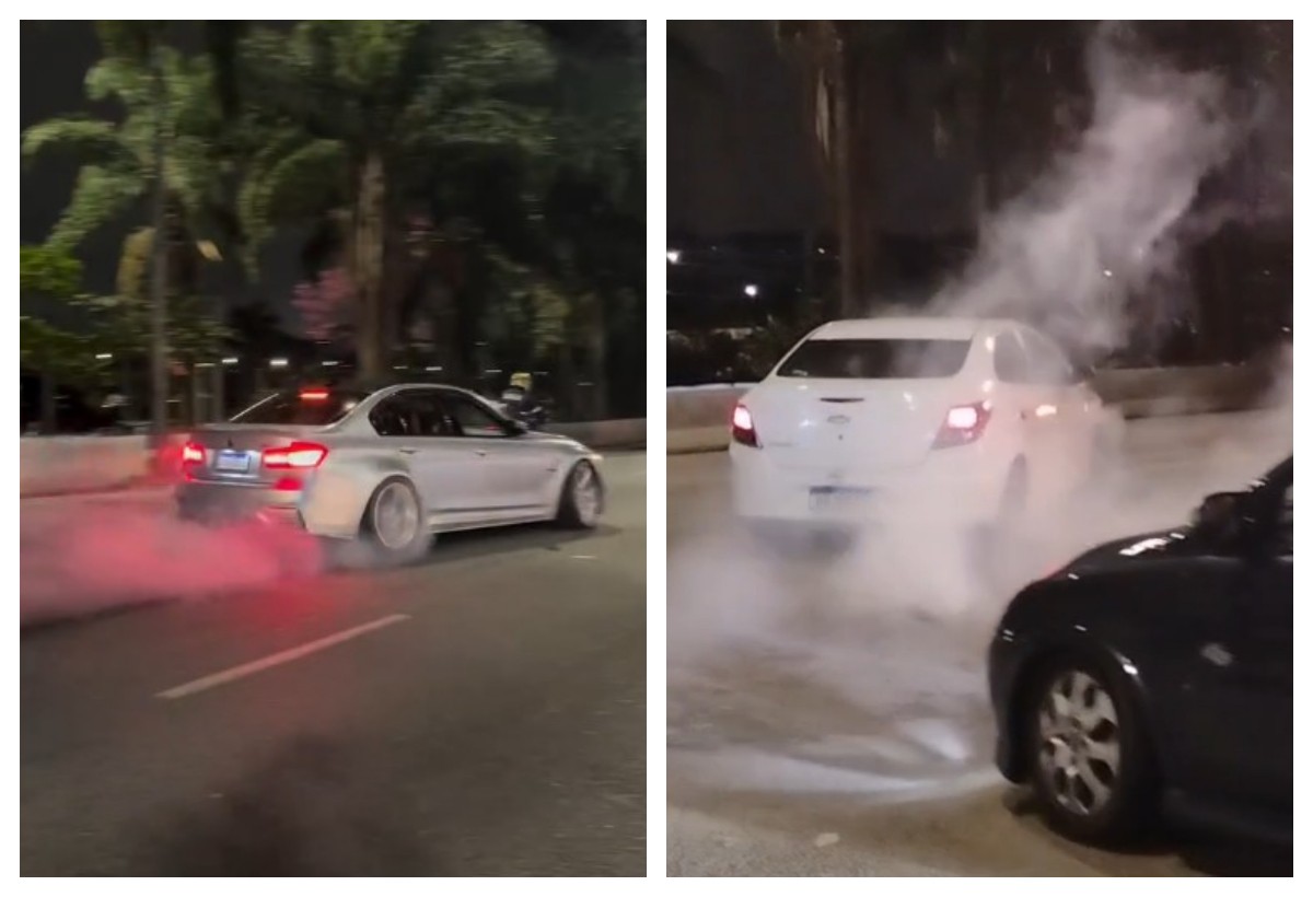 PM apreende 30 carros durante blitz na Marginal Pinheiros, em SP; motoristas cantavam pneu e iriam participar de suposto racha