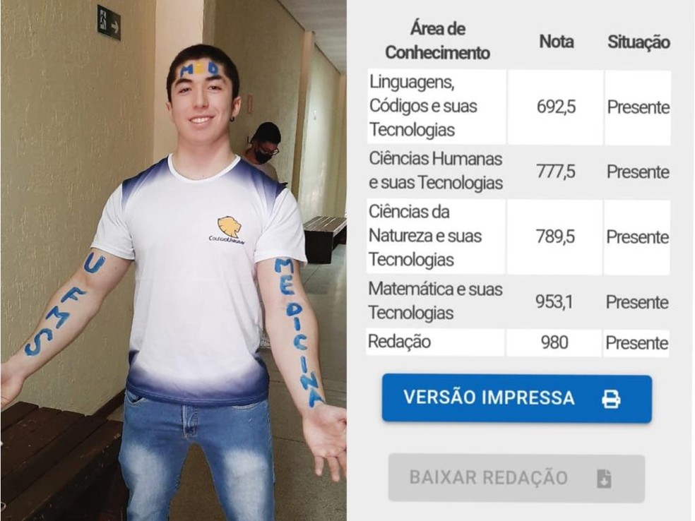 Estudante de Maceió tira nota mil na redação do Enem: 'Foi um ano